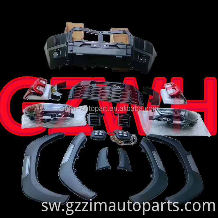 Mbele ya plastiki na nyuma bumper grille kamili seti za mwili kwa Hilux 2021